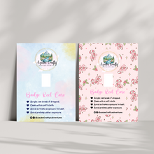 Load image into Gallery viewer, Custom Badge Reel Display Cards With Care Instructions