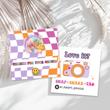 Load image into Gallery viewer, Custom "Snap Share and Tag" Thank You Cards - Boost Customer Loyalty & Social Engagement