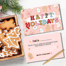 Load image into Gallery viewer, Gingerbread Happy Holidays Thank You Cards
