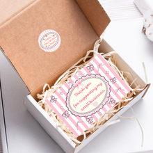 Load image into Gallery viewer, Coquette Thank You Cards – Pink Bow Small Business Packaging Inserts (Set of 25, 50, or 100)