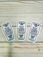 Load image into Gallery viewer, Tumbler Care Cards