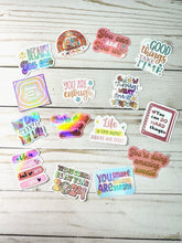 Load image into Gallery viewer, Holographic Motivational Sticker Pack