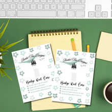 Load image into Gallery viewer, Custom Badge Reel Display Cards With Care Instructions