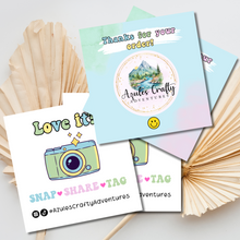 Load image into Gallery viewer, Custom "Snap Share and Tag" Thank You Cards - Boost Customer Loyalty & Social Engagement