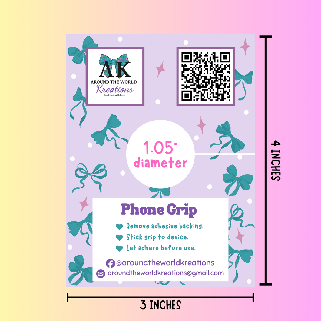 Custom Phone Grip / Socket Backing Cards – Perfect for Small Business Packaging & Display