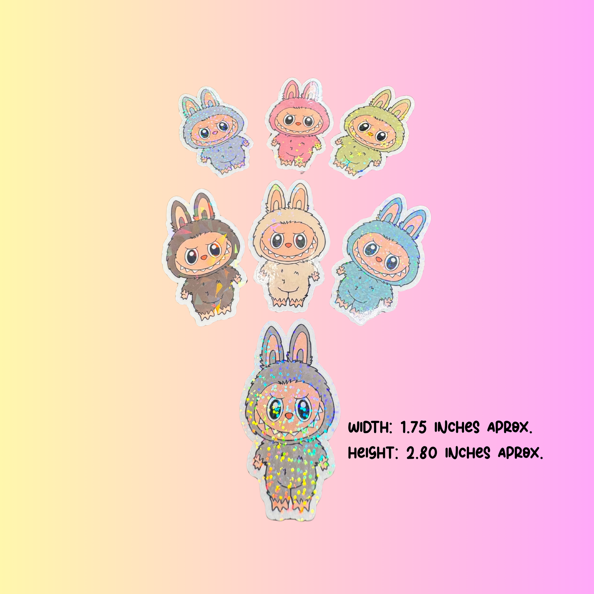 BUBU❗️ Labubu Monster Stickers – 12CT or 24CT Sticker Pack – Sweet