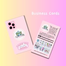 Load image into Gallery viewer, Custom Instagram/TikTok Business Cards – Personalized Social Media Thank You Cards for Small Businesses
