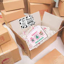 Load image into Gallery viewer, Coquette Happy Holidays Thank You Cards | Holiday Packaging Inserts for Small Businesses
