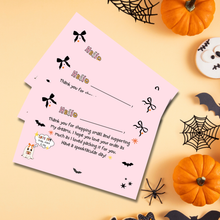 Load image into Gallery viewer, Hey Boo Halloween Thank You Cards – Cute &amp; Adorable Customer Appreciation Inserts
