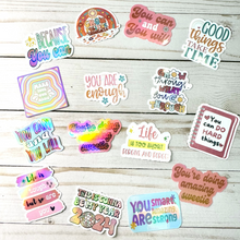 Load image into Gallery viewer, Holographic Motivational Sticker Pack
