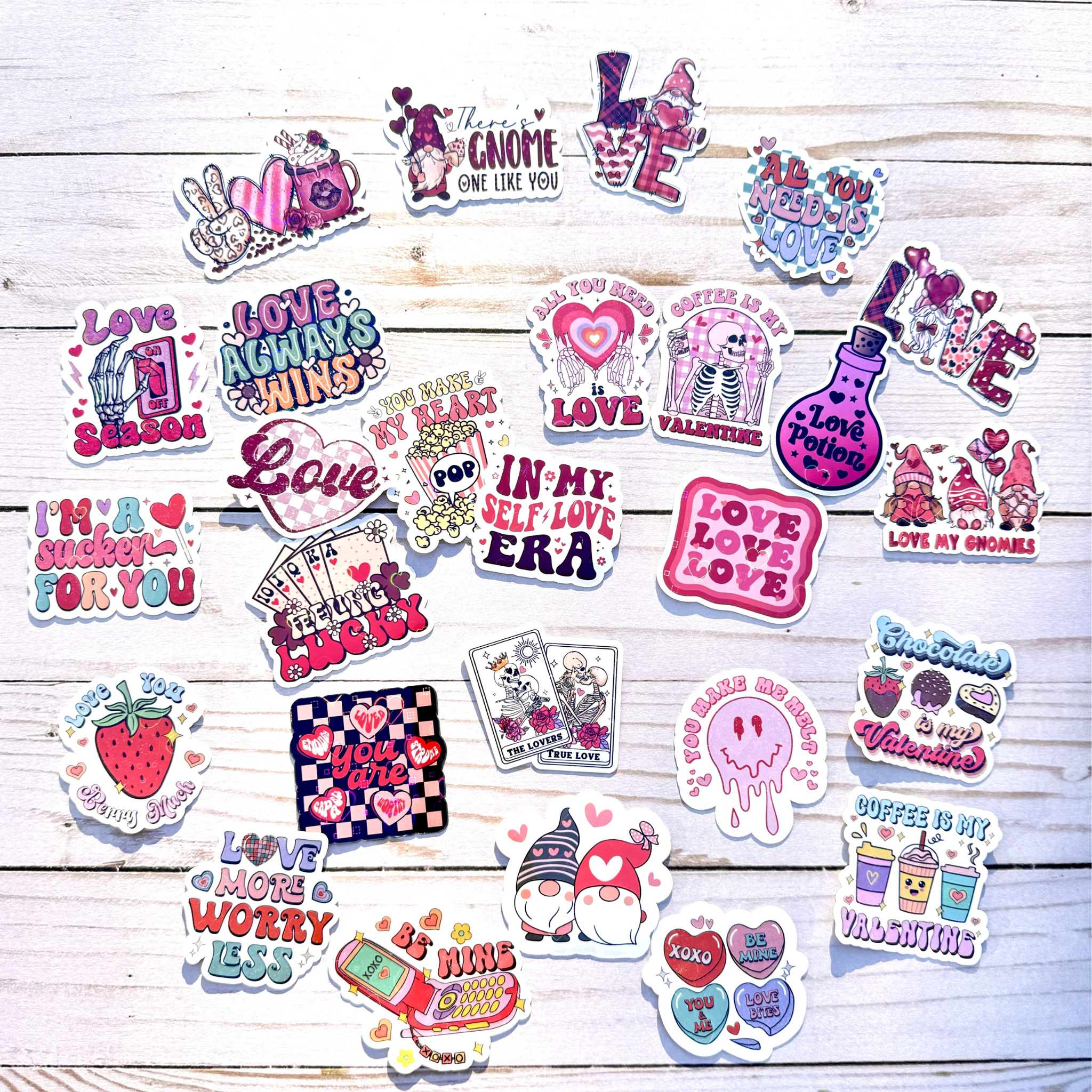 Retro Cute Valentine Stickers Pack - Cute Valentines Day Gift Idea -  Sticker