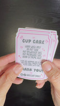 Load and play video in Gallery viewer, Glass Cup Care Cards for Small Business Packaging
